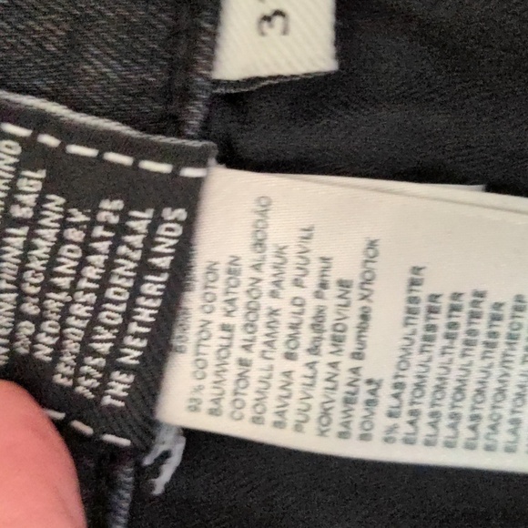 7 FOR ALL MANKIND super skinny dark gray black western studded jeans - Picture 7 of 8